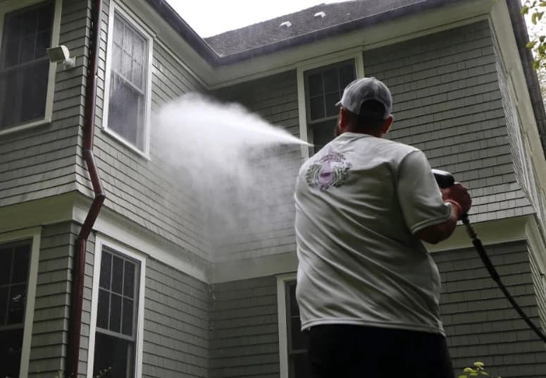 Commercial pressure washing service by Eastlake Power Washing at Eastlake business