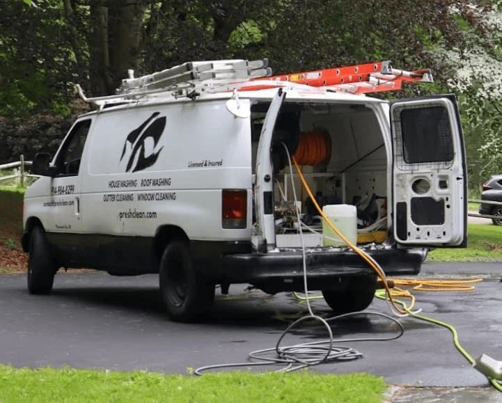 Eastlake Power Washing professionals cleaning commercial fleet in Eastlake